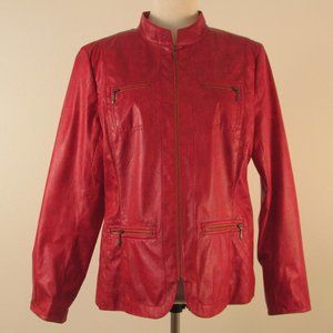 Red Leather Jacket (faux leather)